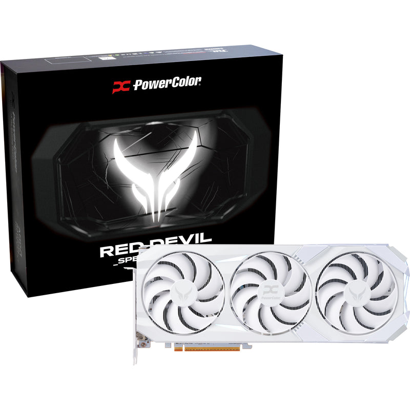 Afbeelding laden in galerijviewer, Powercolor radeon rx 9070 xt red devil spectral white 16gb gddr6 grafische kaart (wit, rdna4, gddr6, 3x displayport, 1x hdmi)
