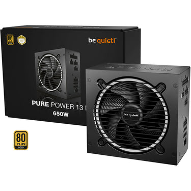 Be quiet! pure power 13 m modulaire 650 watt voeding (zwart, 1x 12v-2x6, 2x pcie)