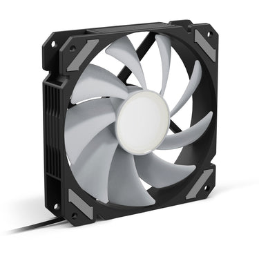 Sharkoon shark mirror rgb pwm case fan (zwart, 120 x 120 x 25 mm)