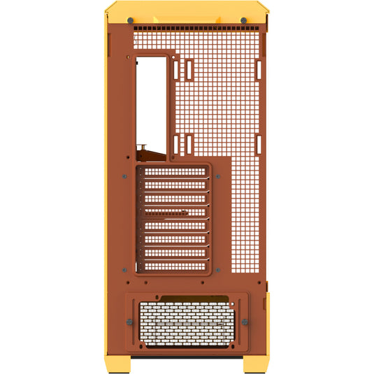 Thermaltake view 600 tg butter caramel big tower behuizing (geel | 2x usb-a | 1x usb-c | tempered glass)