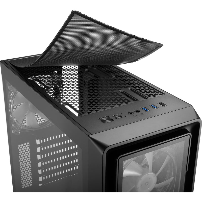 Load image into Gallery viewer, Sharkoon tk4 rgb midi tower behuizing (zwart | 4x usb-a | rgb | tempered glass)
