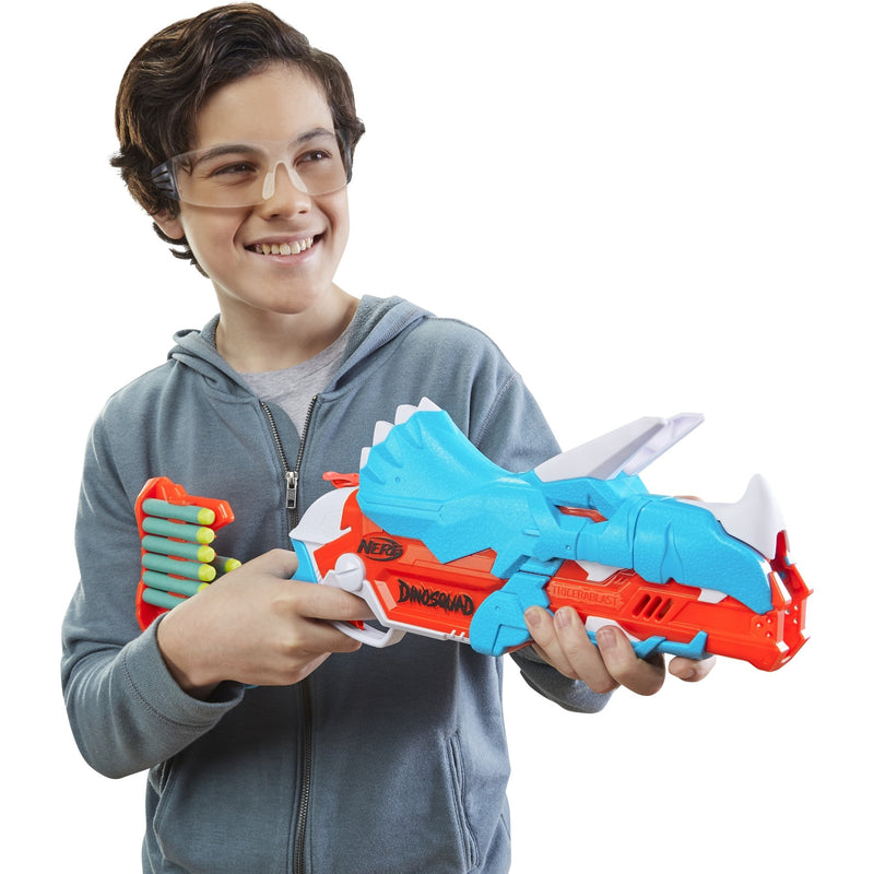 Load image into Gallery viewer, Hasbro nerf dinosquad tricera-blast nerf-gun
