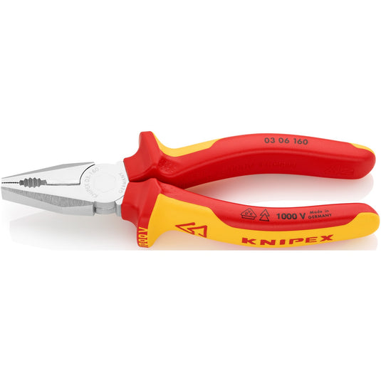Knipex kombitang 03 06 160 combinatietang (rood geel, 160 mm)