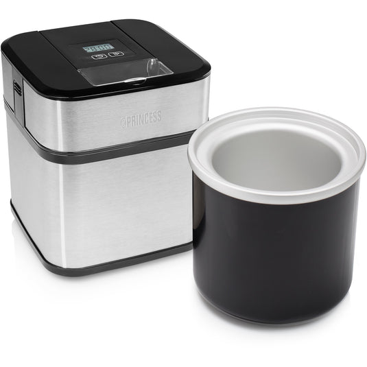 Princess 282605 ice cream maker ijsmachine (roestvrij staal zwart, 1,5 liter)