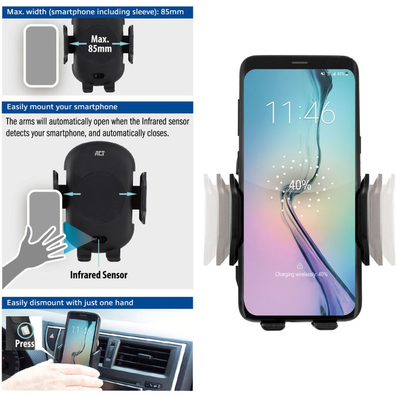 Load image into Gallery viewer, Act smartphonehouder ac9010 zwart
