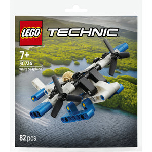 Lego technic - wit watervliegtuig constructiespeelgoed (30736, retail)