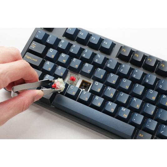 Ducky one 3 pro, gaming toetsenbord (zwart, us lay-out, cherry mx2a blue, rgb led, double-shot pbt, quack mechanics, hot swap)