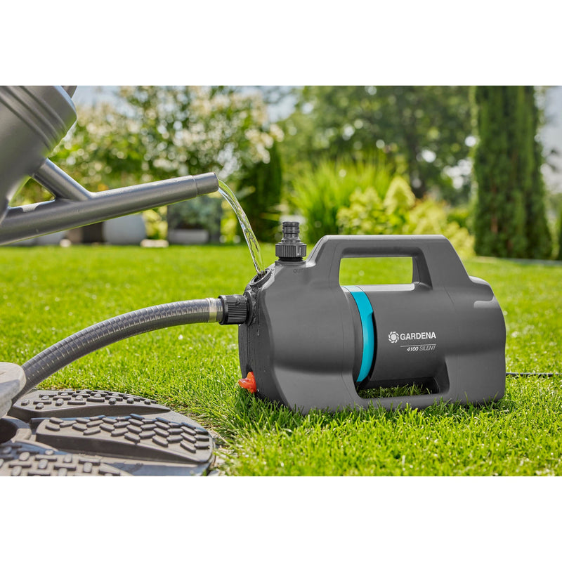 Load image into Gallery viewer, Gardena besproeiingspomp 4100 silent (donkergrijs turquoise, 550 watt)
