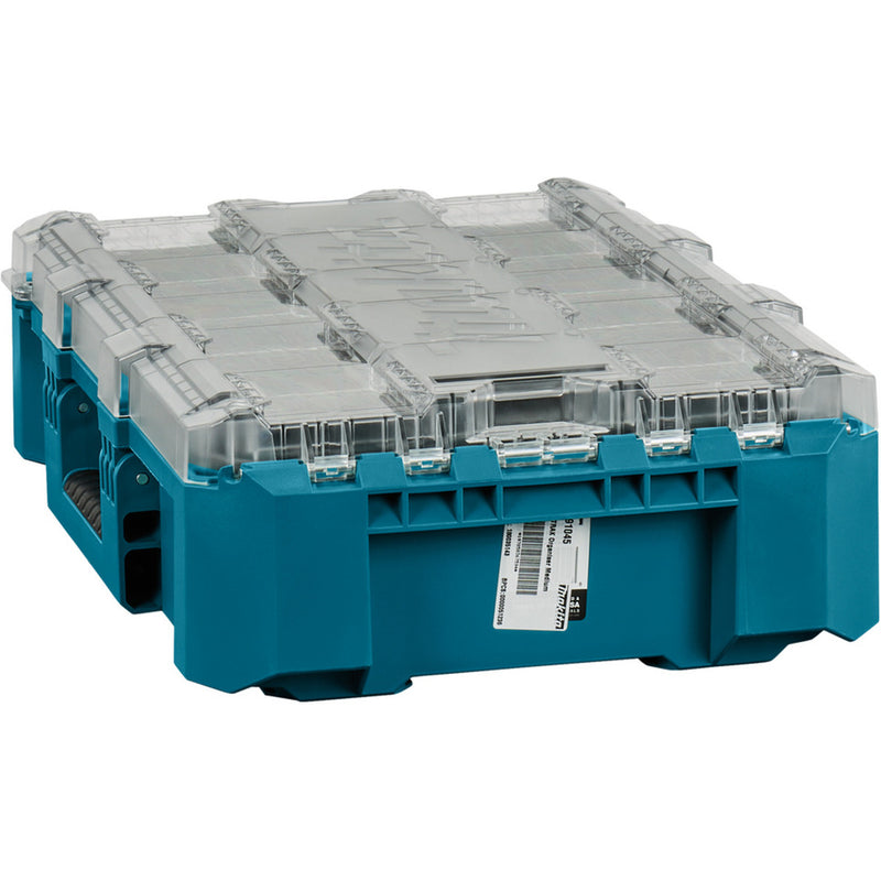 Load image into Gallery viewer, Makita maktrak organizer medium p-91045 gereedschapsbox (blauw zwart)
