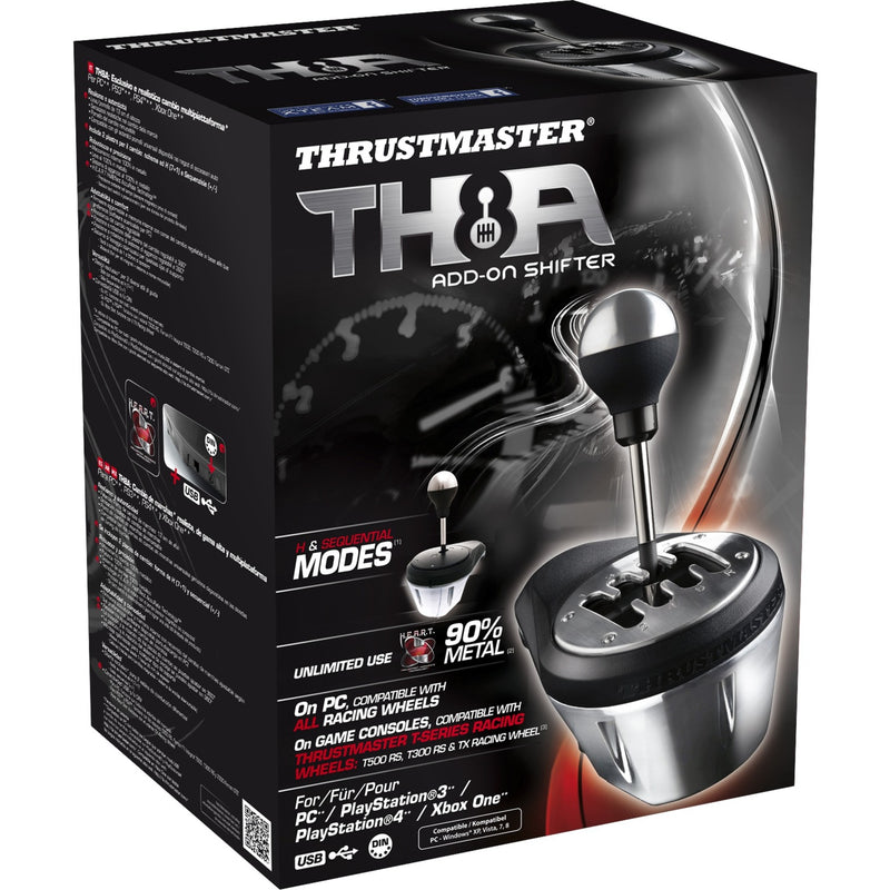 Load image into Gallery viewer, Thrustmaster th8a add-on gaming shifter (zwart zilver, pc, ps5, ps4, xbox series x|s, xbox one)

