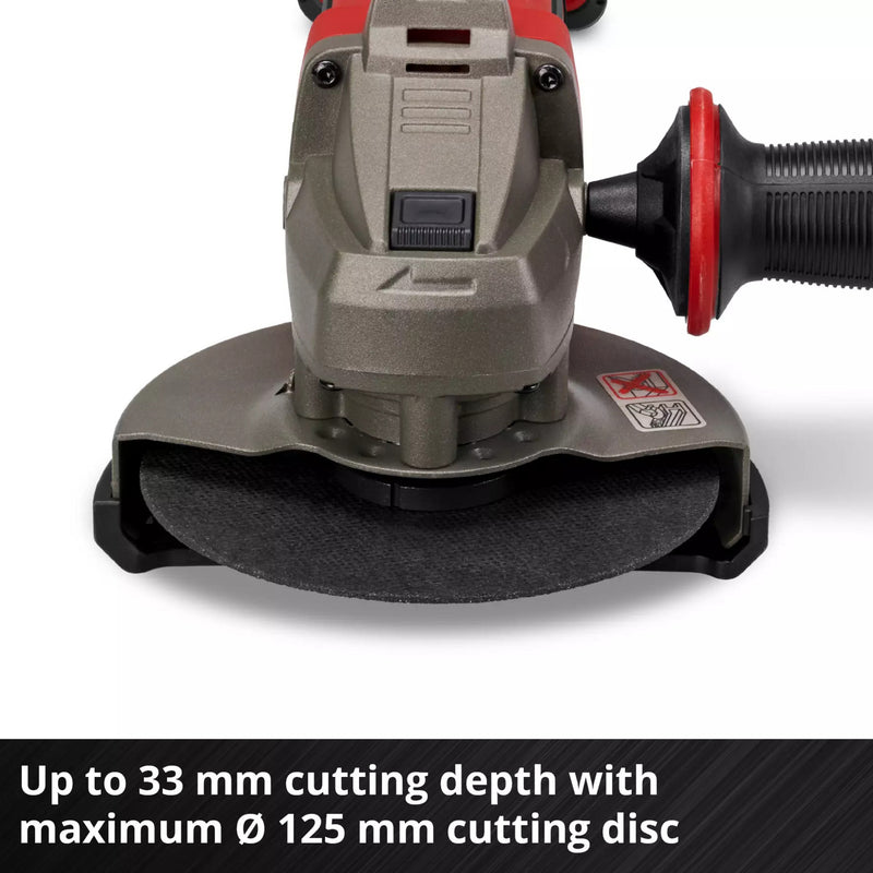 Load image into Gallery viewer, Einhell accu haakse sliijper te-ag 18 125-2 li (1x4,0 ah) haakse slijper (rood zwart, incl. 4.0 ah power x-change accu en oplader)
