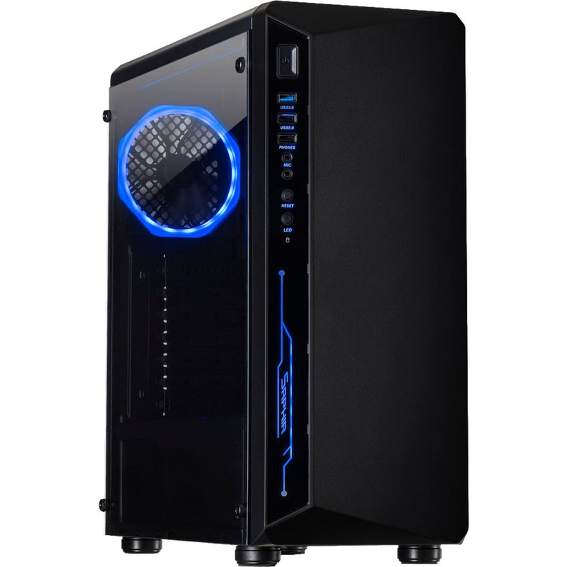 Load image into Gallery viewer, Inter-tech c-3 saphir midi tower behuizing (zwart | 3x usb-a | window)
