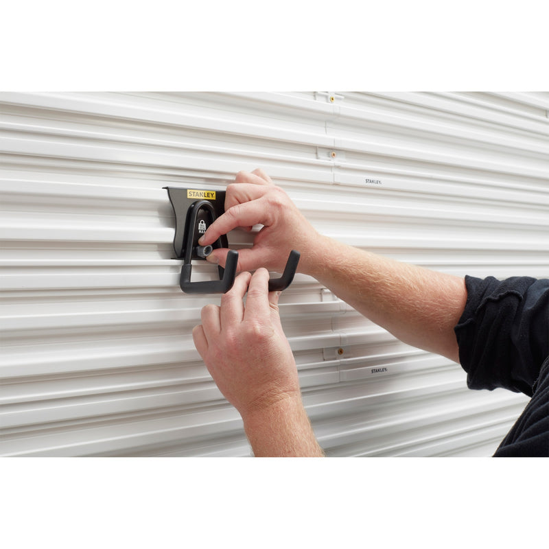Load image into Gallery viewer, Stanley track wall - universele haak medium houder (zwart)

