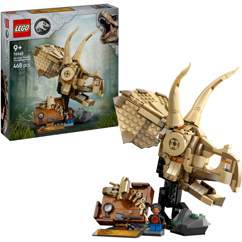 Load image into Gallery viewer, Lego jurassic world 76969 dinosaurusfossielen: triceratops schedel
