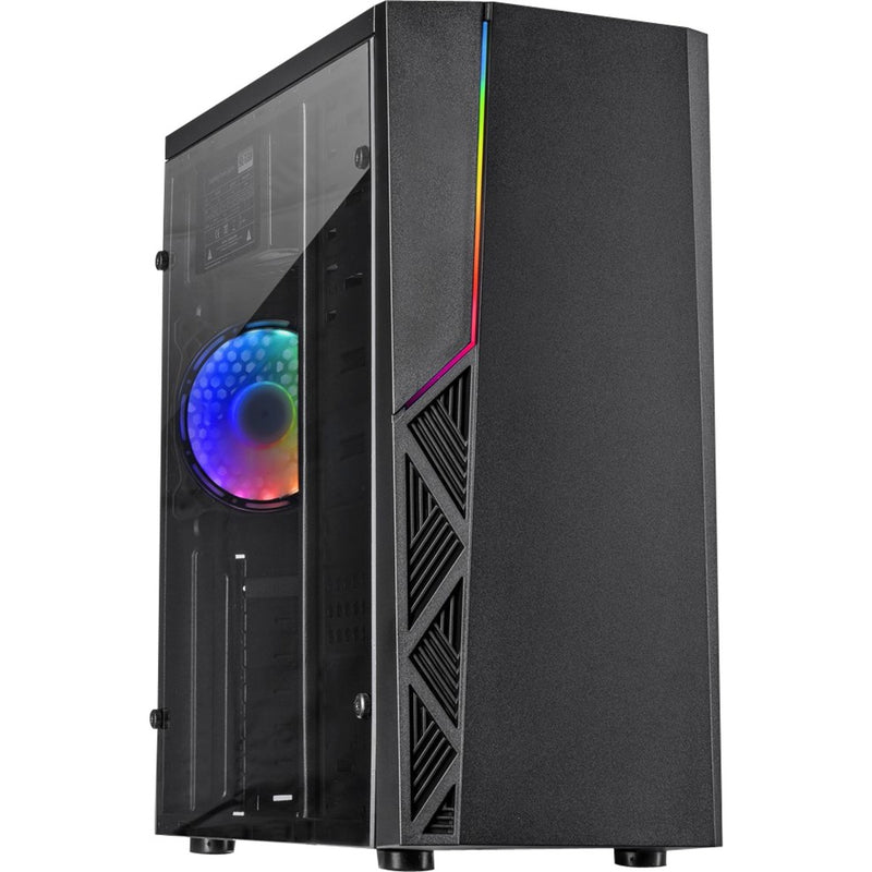 Load image into Gallery viewer, Inter-tech b-02 rgb midi tower behuizing (zwart | 3x usb-a | rgb | window)
