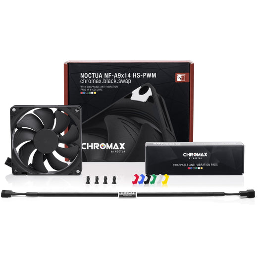 Noctua nf-a9x14 hs-pwm chromax.black case fan (zwart, 92 x 92 x 14 mm)
