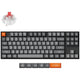 Keychron k8 max-h1 rgb mechanisch toetsenbord (zwart, us lay-out (qwerty), super red, 80% (tkl), rgb leds, osa double-shot pbt, hot swap, usb-c | 2.4 ghz | bluetooth 5.1)