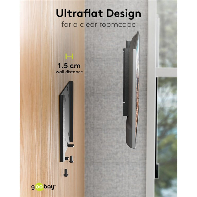Load image into Gallery viewer, Goobay tv wall mount caravan fixed (s), 13 to 27 inch wandmontage (zwart)
