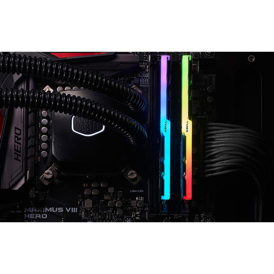 G.skill 32 gb ddr4-3200 (2x 16 gb) kit werkgeheugen (zwart, f4-3200c16d-32gtzr, trident z rgb, xmp)
