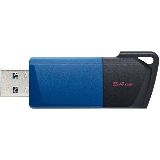 Usb-stick kingston datatraveler exodia m 64 gb blauw, zwart