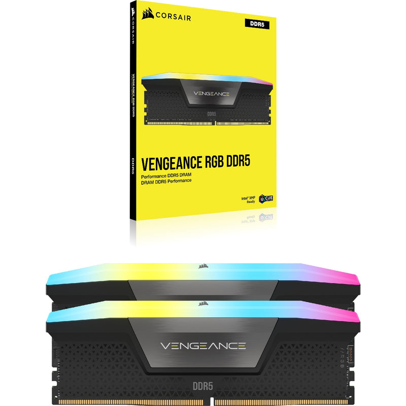 Load image into Gallery viewer, Corsair vengeance rgb 32 gb ddr5-6000 (2x 16 gb) werkgeheugen (zwart, cmh32gx5m2b6000c30, xmp 3.0)
