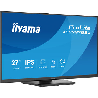 Iiyama prolite xb2797qsu-b1 27 monitor (zwart (mat), hdmi, displayport, usb, audio)