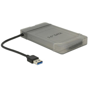 Delock usb-a 3.2 gen 1 naar 22-pin sata (female) converter (zwart)