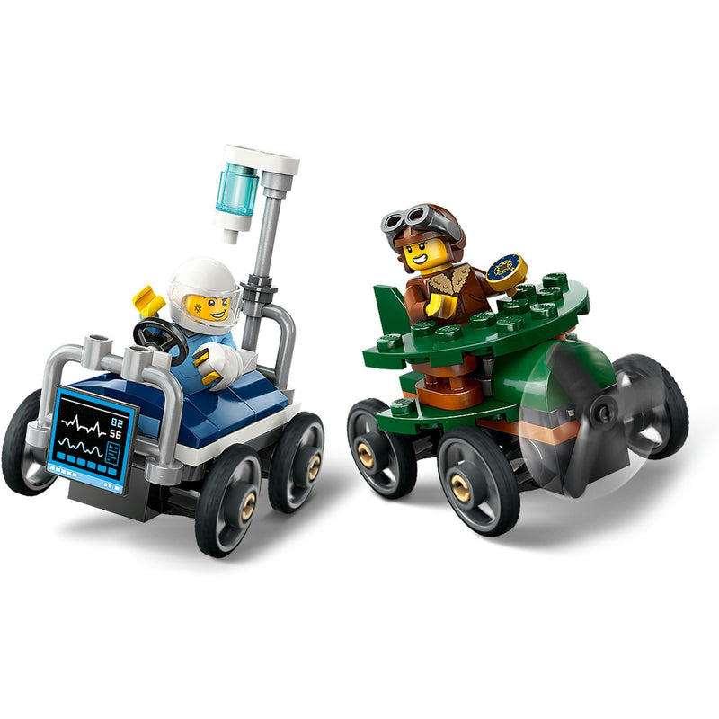 Load image into Gallery viewer, Lego city - raceautopakket: vliegtuig vs. ziekenhuisbed constructiespeelgoed (60459 | zeepkistenraceset)
