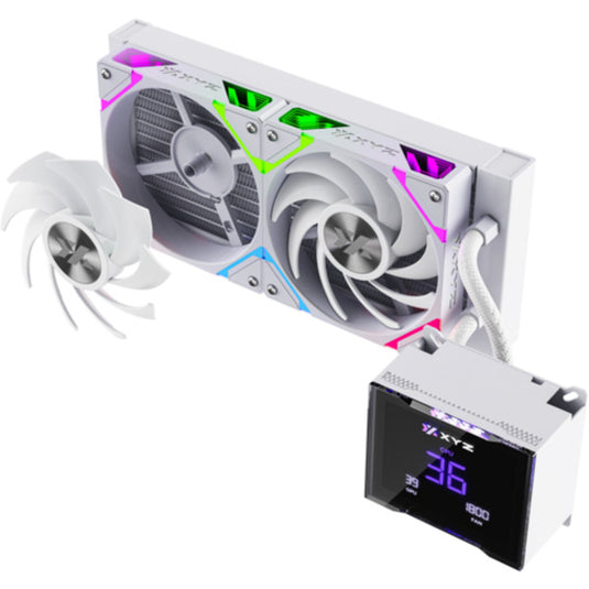 Xyz pc gear hydrotemp aio 240 waterkoeling (wit, argb, pwm)