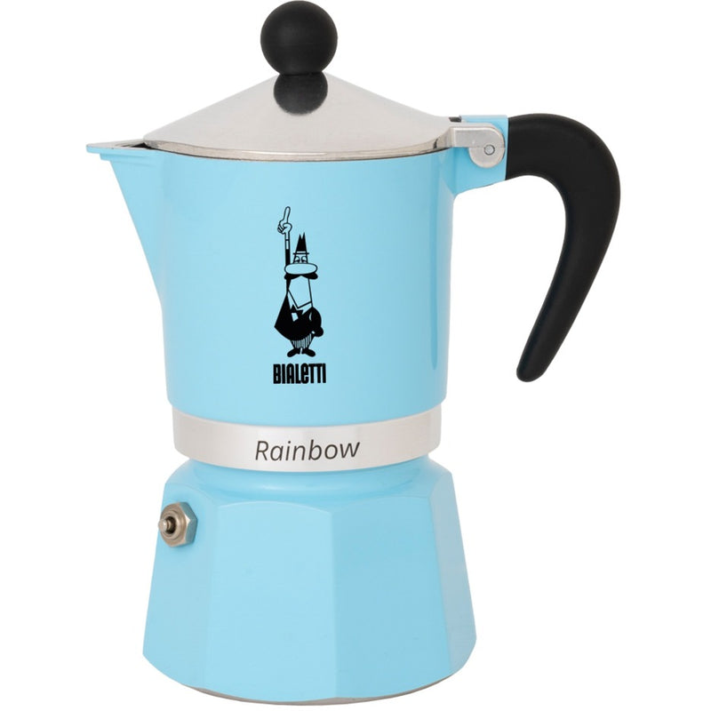 Load image into Gallery viewer, Bialetti rainbow espressomachine (lichtblauw, 6-kops)
