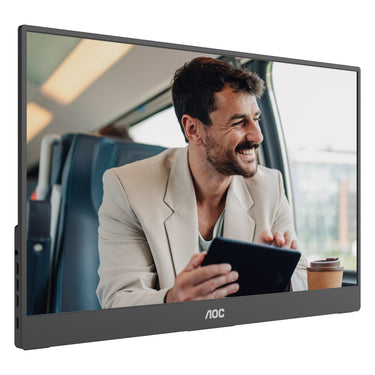 Aoc 16t20e2 15.6 monitor (zwart, 1x mini hdmi, 1x usb-c, audio)