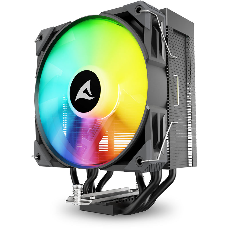 Load image into Gallery viewer, Sharkoon a50 rgb cpu-koeler (zwart, 4-pins pwm fan-connector)
