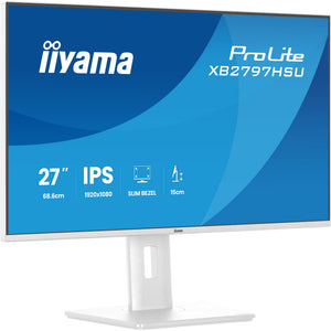 Iiyama prolite xb2797hsu-w1 27 monitor (wit (mat), 120 hz, hdmi, displayport, usb, audio)