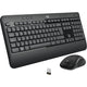 Logitech mk540 advanced draadloze desktopset (donkergrijs, eu lay-out (qwerty), 1000 dpi)