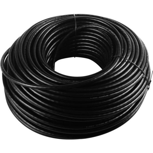 Goobay patchkabel cat.6 u utp, outdoor (zwart, 100 meter)