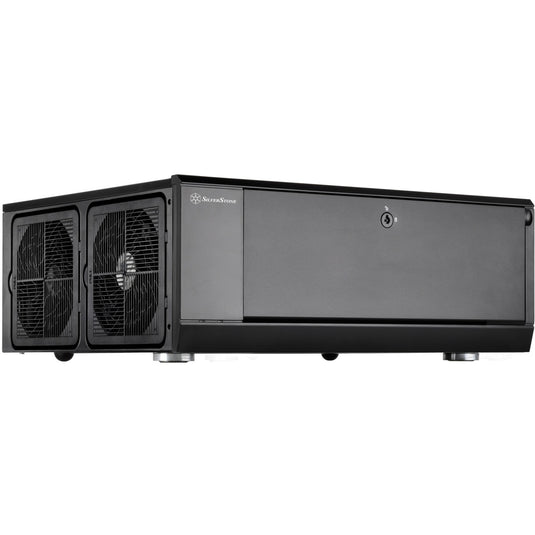 Silverstone sst-gd10b htpc behuizing (zwart | 2x usb-a)