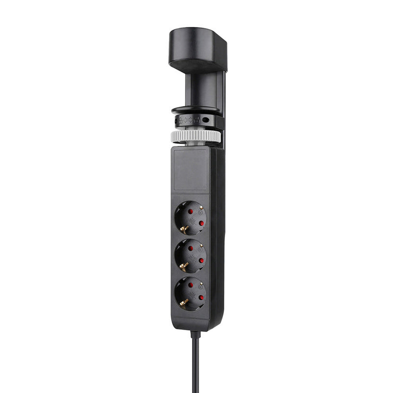 Load image into Gallery viewer, Neomounts ds22-840bl6 bureaucontactdoos met klem en usb-c en usb-a poorten - quick-charge stekkerdoos (zwart)
