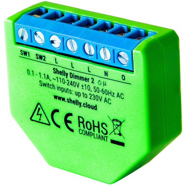 Shelly dimmer 2 - dimmer - binnen - 200w - groen