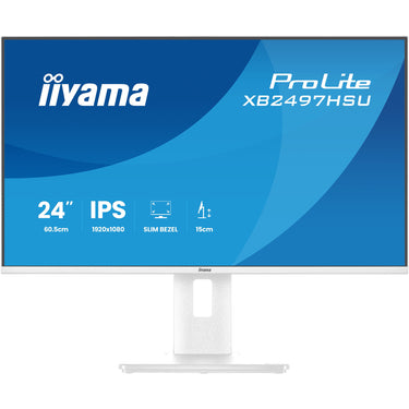 Iiyama prolite xb2497hsu-w1 23.8 monitor (wit (mat), 120 hz, hdmi, displayport, usb, audio)