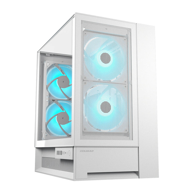 Load image into Gallery viewer, Cougar omnyx midi tower behuizing (wit | 4x usb-a | 2x usb-c | tempered glass)
