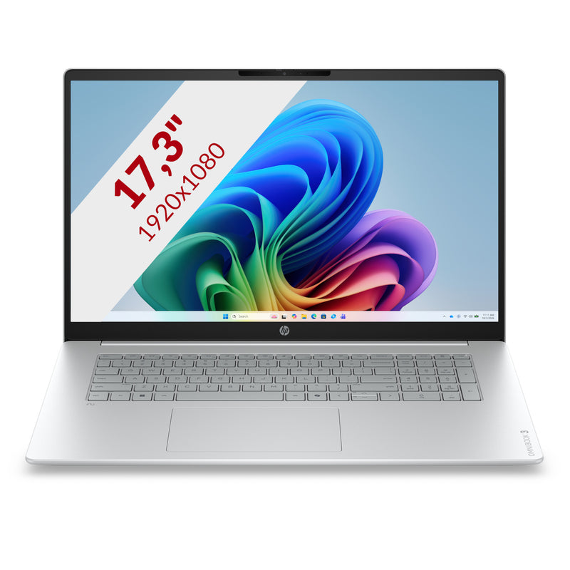 Load image into Gallery viewer, Hp omnibook 3 laptop ai 17-dg0013ndx (e10krea) 17.3 laptop (zilver | core 3 304 | intel graphics | 8 gb | 512 gb ssd)
