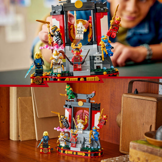 Lego ninjago 71866 15-jarig jubileum: display met ninjapersonages