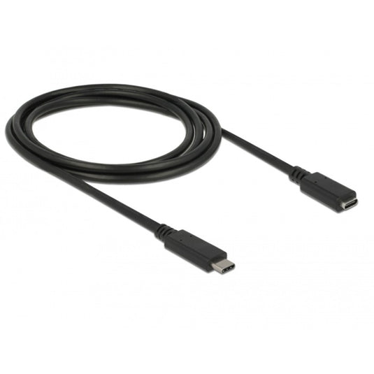 Delock usb-c verlengkabel (zwart, 2 meter)