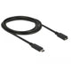 Delock usb-c verlengkabel (zwart, 2 meter)