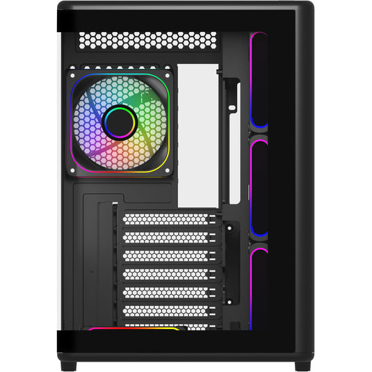 Cooler master elite 600 midi tower behuizing (zwart | 2x usb-a | 1x usb-c | tempered glass)