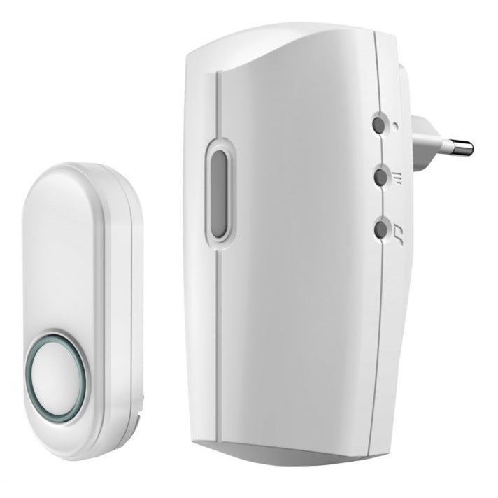 Load image into Gallery viewer, Klikaanklikuit acdb-8000ac plug-in draadloze deurbelset (wit)

