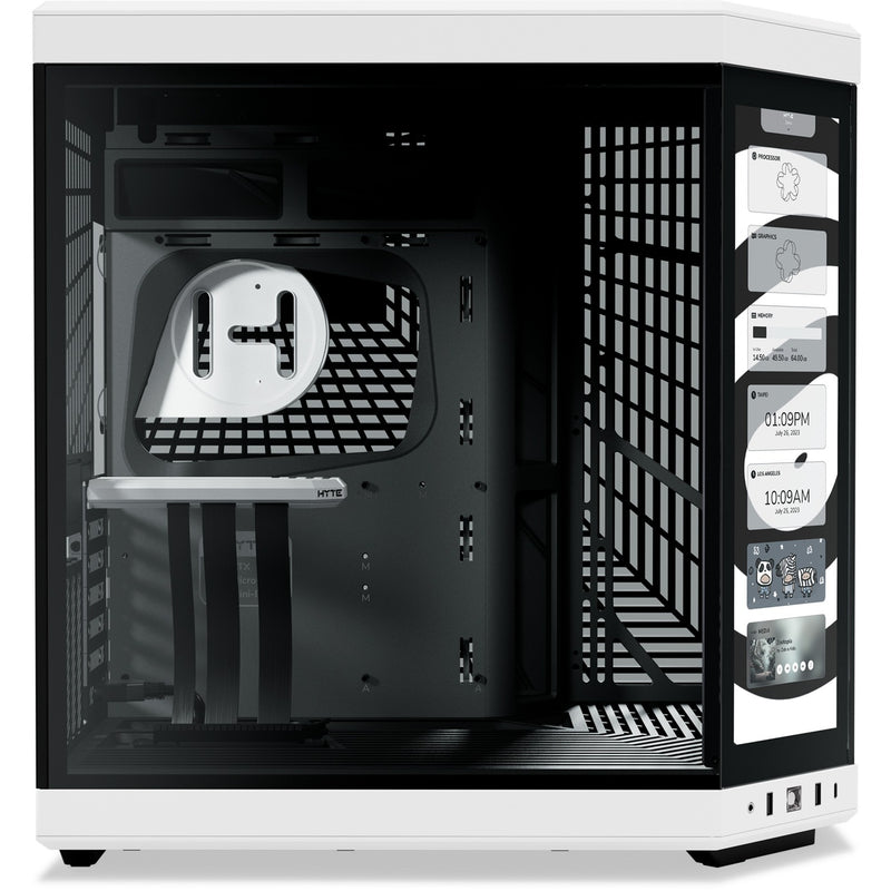 Load image into Gallery viewer, Hyte y70 touch infinite midi tower behuizing (wit zwart | 2x usb-a | 1x usb-c | tempered glass)
