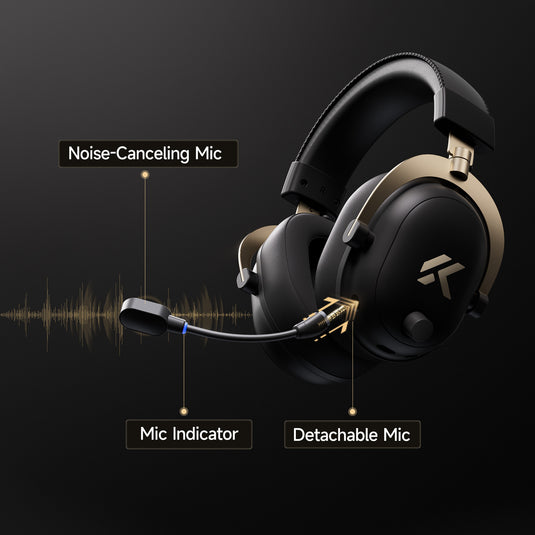 Mchose v9 turbo+ magnetic wireless over-ear gaming headset (rood, nintendo switch, playstation 4, playstation 5, mobiel, pc, 2.4g bluetooth usb)