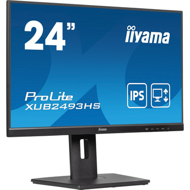 Iiyama prolite xub2493hs-b6 23.8 monitor (zwart, hdmi, displayport)