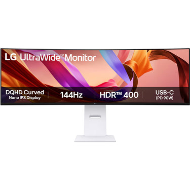 Lg ultrawide 49u950a-w 49 curved monitor (wit, hdmi, displayport, 2x usb-a, usb-c, 144 hz)